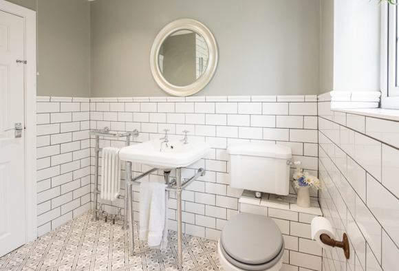 Image of bathroom with white tile